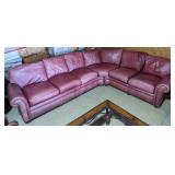 Hancock & Moore Leather L Couch, 115" or