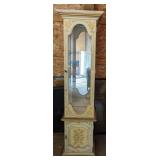 Vtg Curio Cabinet w/ Floral Designs,
