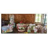 Shelf Cont incl Easter Decorations, Cardinal