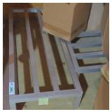 Pair of restaurant trash bin shelves *times the