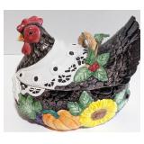 Fitz & Floyd Fall Themed Hen Tureen, 8¾" H