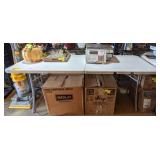 Collapsible Fold Out Table, 72"x30"x29". Contents