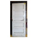 Vtg 5 Panel Interior Door, 80"x32"