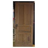 Vtg 4 Panel Exterior Door, 77"x31"