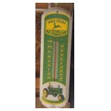 John Deere tin thermometer approximately 27"