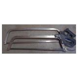 2 hand saws (blades approximately 22" and 24")