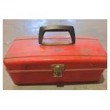 Tin toolbox (approximately 13 1/2")