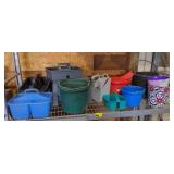 Contents of Shelf various buckets