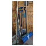 Lot w/Snow Shovels & Yard Tools