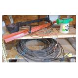 Lot w/Cast Iron Pot, Cable and More