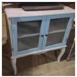 Blue nightstand cabinet