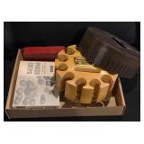 Lot of poker chips w/ carousel