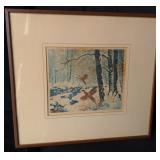 "Winter Woods" Signed Etching Print by R.H.