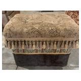 Upholstered foot stool, 16" H