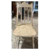Antique kitchen chair, 34" H.