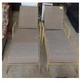 Metal Framed Chaise Lounge Lawn Chair.  Bidding