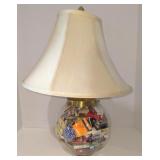 Glass Matchbook Lamp w/Shade