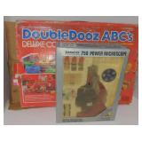 Lot w/Tasco 750 Microscope w/DoubleDooz Learning