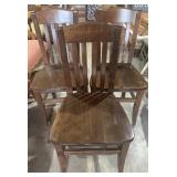 Wooden dining chairs, 35" H. Bidding 1xqty