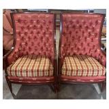 High back Parlor chairs, 41" H,  Bidding 1xqty