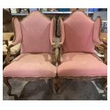Antique wing back chairs, 44" H, Bidding 1xqty