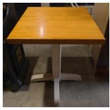 Butcher Block Top Pedestal Table 28"x28"x37"