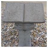 Concrete Yard Art Open Bible about 36" tall
