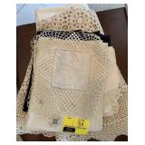 Flat containing various table linens