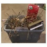 Small tote including various ornament hangers,