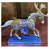 Painted Christmas horse Figurine