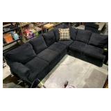 Black fabric Corner sectional (Lux Furniture)