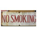 Porcelain No Smoking Sign. 20x8
