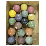 Flat of Vintage Billard Balls