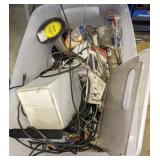 Tote of items incl. Sony DVD Player, Speakers,