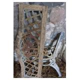 Garden Bench metal and wood, assembly required,