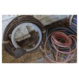 Rolls of various wire cable and air/gas hoses