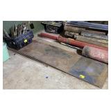 Various Plates of Steel, 8ft by 2ft w/ One Approx