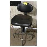Black Cushioned Revolving Stool
