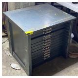 Vtg Showcard Machine Co. Wood Stamp Organizing