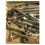 Flat of various wrenches