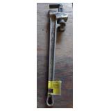 Toledo mark heavy duty pipe wrench