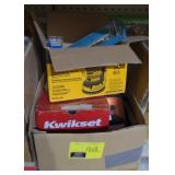 Box of door lock sets and more