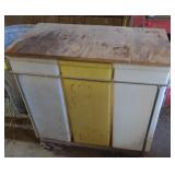 3 container rolling cart