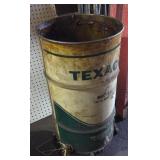 Texaco drum of cable grease on wheels