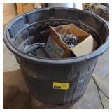 Bucket of conduits and electrical components