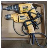 Flat of DeWalt power tools including DW106 3/8"