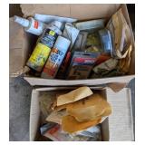 Lot of assorted items including air filter oil,