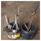 Coffee cans of socket wrenches w/ torque wrench