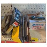 Lot of paint roller and various mudding tools