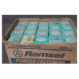Box of powder fastener cartridges